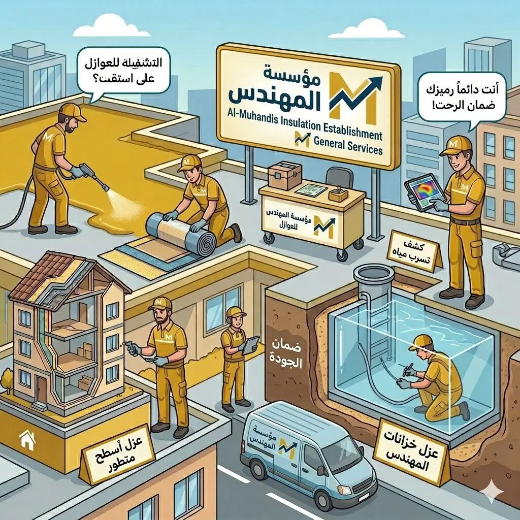 مؤسسة المهندس للعوازل في ابها وخميس مشيط - عزل اسطح وعزل خزانات